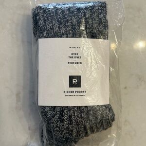 Richer Poorer Women’s Over the Knee Textured Socks - Black and White